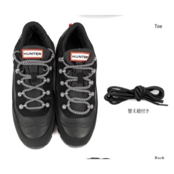 Hunter Explorer Leather Size 6 EU 37 Sneaker Black Lace Up NWOB Boots $138 - Picture 11 of 12